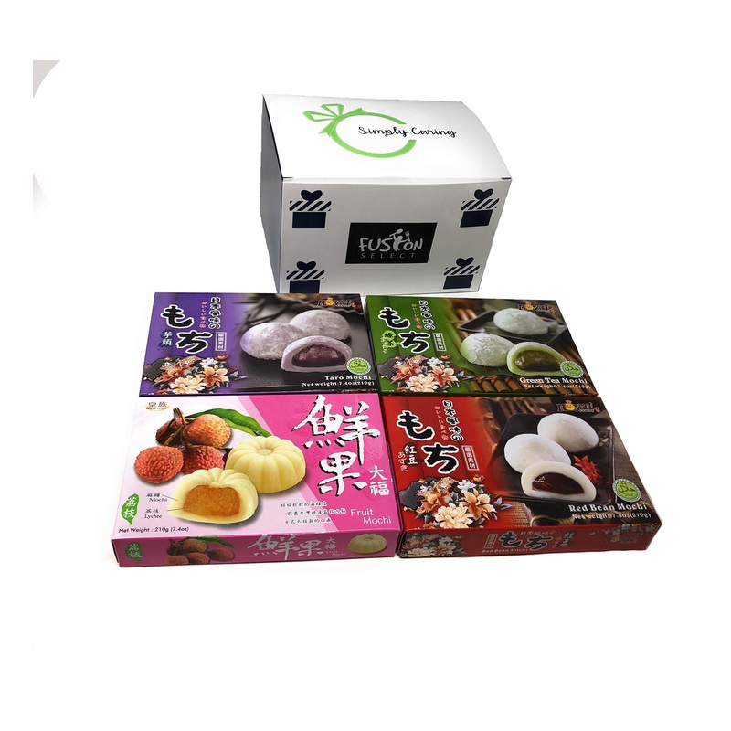 Japanese Mochi Variety Pack: Red Bean, Taro, Green Tea & Lychee Royal Treats – Fusion Select Gift Box for Families
