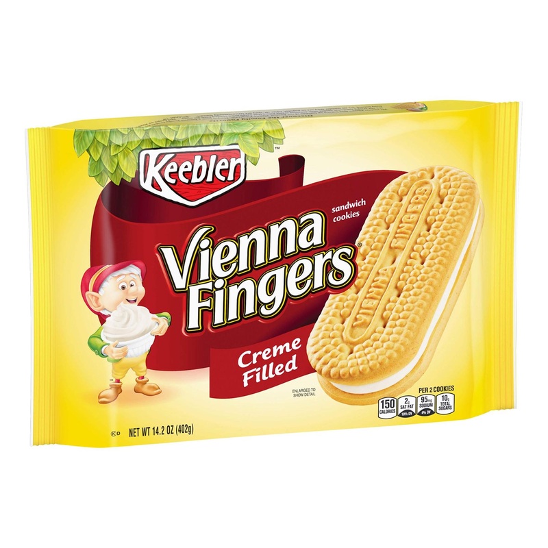 Keebler Vienna Fingers Sandwich Cookies, Creme Filled – 14.2 oz Tray