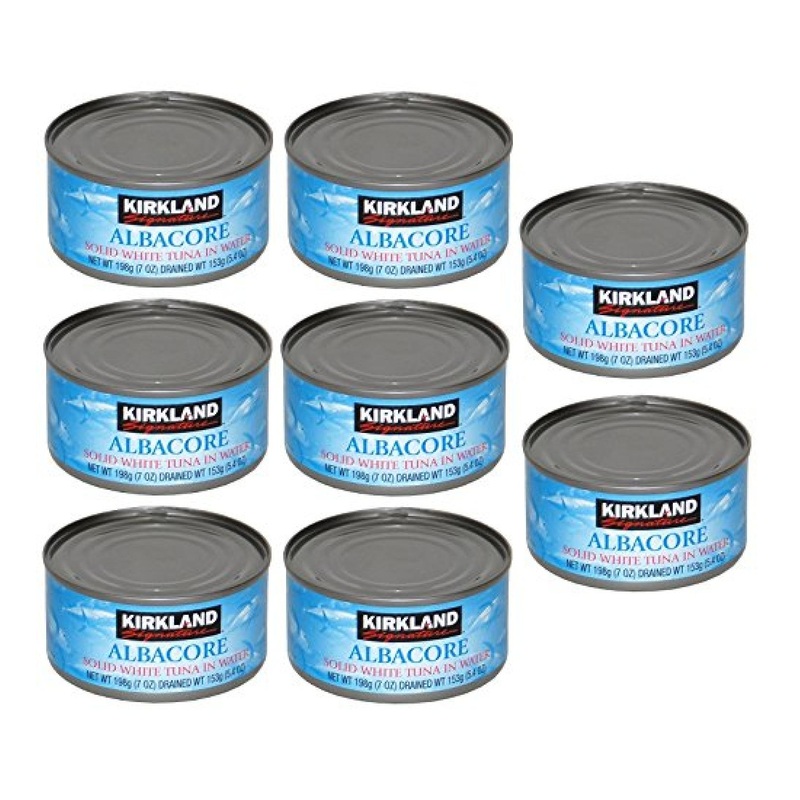 Kirkland Albacore Solid White Tuna in Water – 8 Cans (3.5lbs) | Premium Quality Tuna