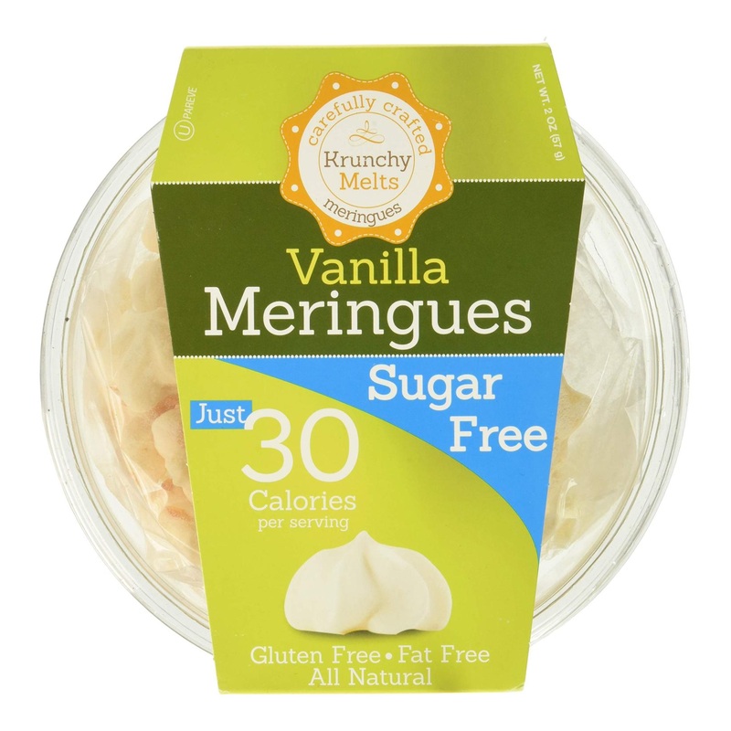Krunchy Melts – Original Sugar Free Meringue Cookies – Vanilla Flavor – Meringues – Zero Net Carbs – Gluten Free – Nut Free – KETO Snack – 30 Calories Per Serving – Low Calorie Snack – Sweet Treats – Kosher Pareve – Box Of