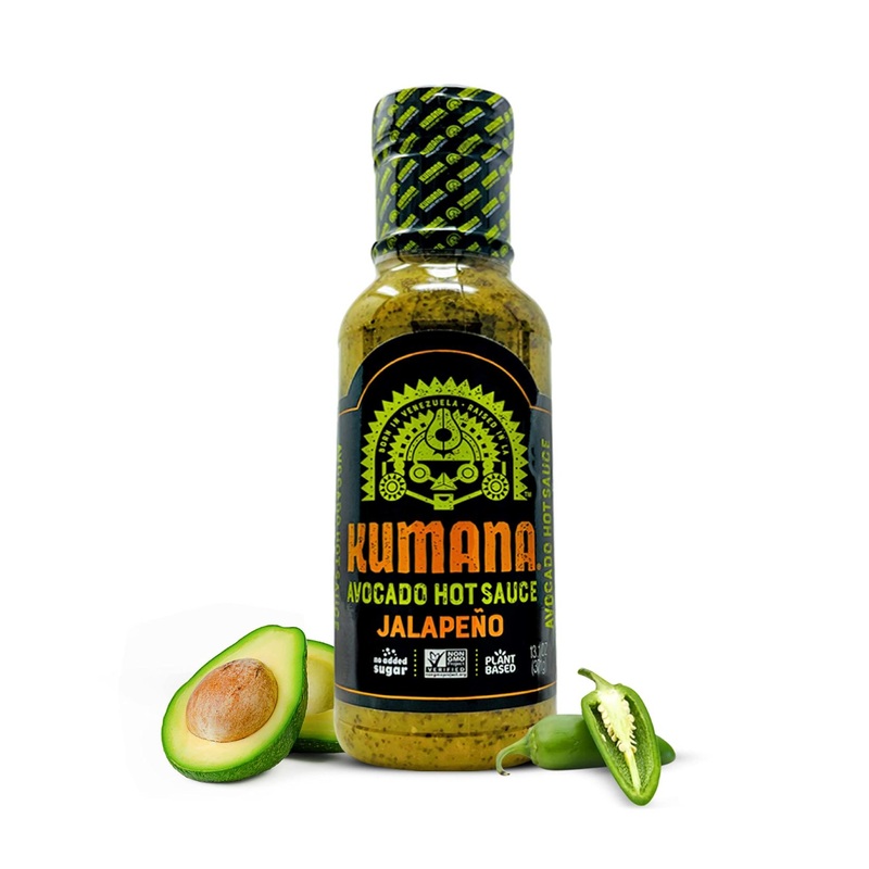 Kumana Avocado Hot Sauce Jalape o – Keto & Paleo Friendly, Sugar Free, Gluten Free, Low Carb – 13.1 oz Bottle