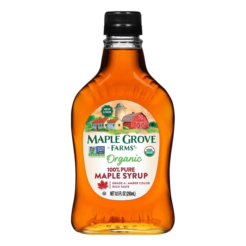 Maple Grove Farms Organic Grade A Amber Maple Syrup 8.5oz – Pure & Natural | Pack of 1