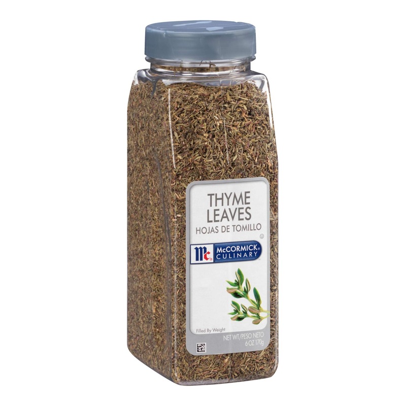 MCCormick Culinary Thyme Leaves 6 oz – Premium Dried Thyme for Soups, Meat, and Seafood – 1 Container, 6 Ounce