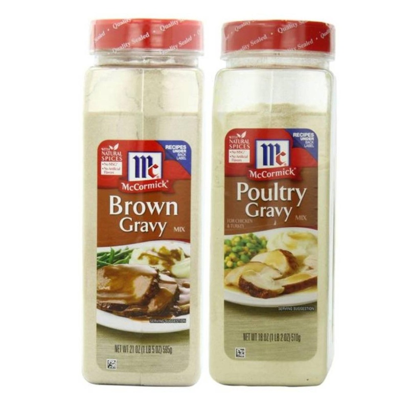 McCormick Gravy Mix Value Bundle – Brown and Poultry, 21oz and 18oz
