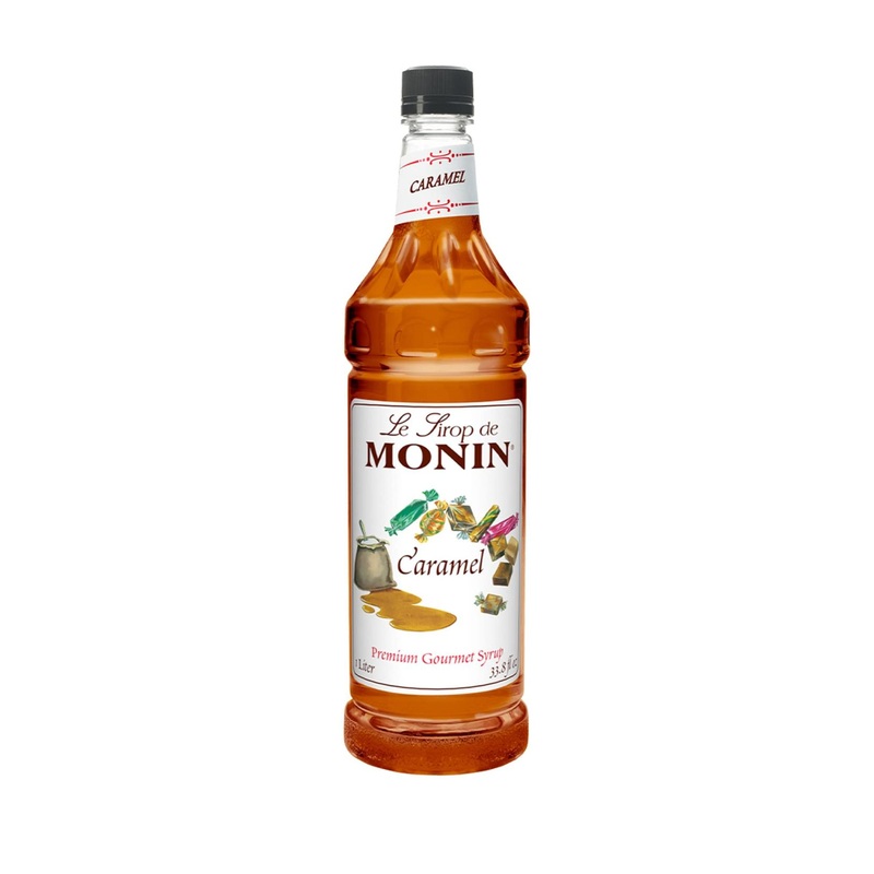 Monin Caramel Syrup 1L – Rich & Buttery Flavor for Desserts, Coffee & Cocktails – Gluten-Free Non-GMO – 33.8 Fl Oz