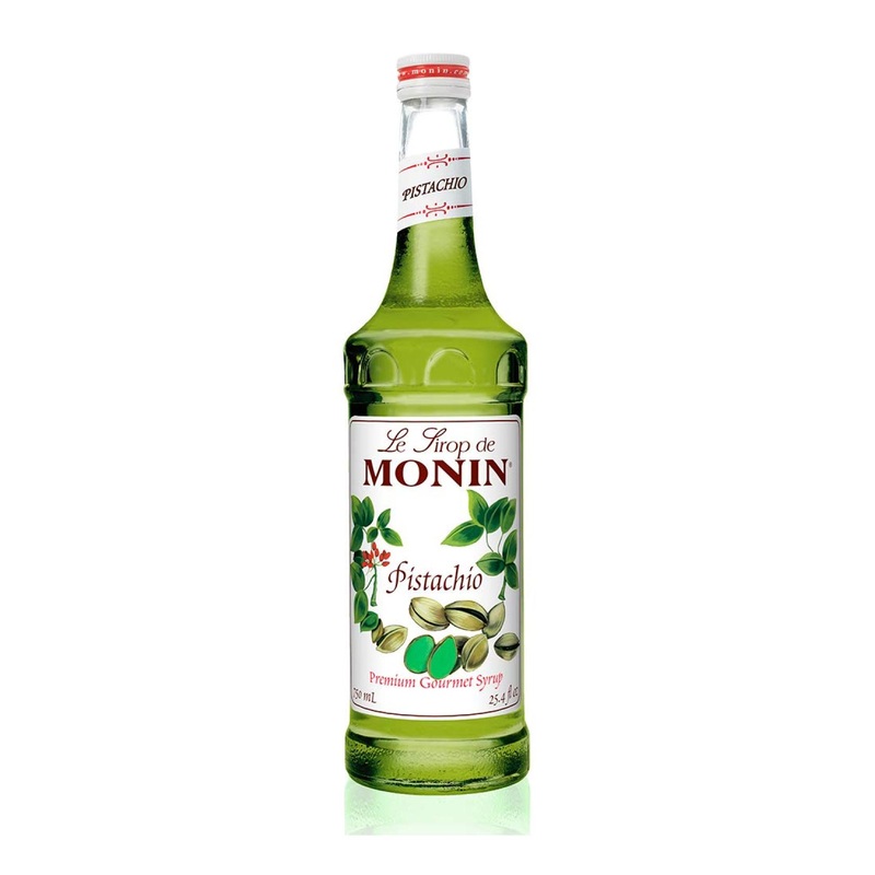 Monin Pistachio Syrup – Rich & Roasted Flavor for Lattes, Mochas, and Cocktails – 750ml