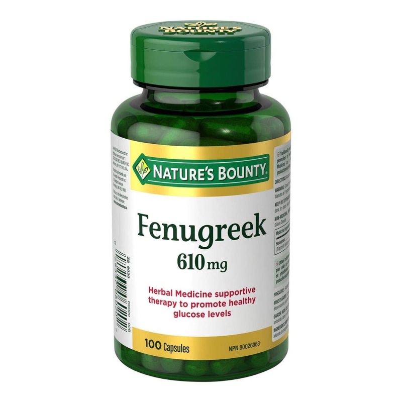 Nature’s Bounty Fenugreek Capsules – 610mg (100 Count) | Pure and Potent Supplement