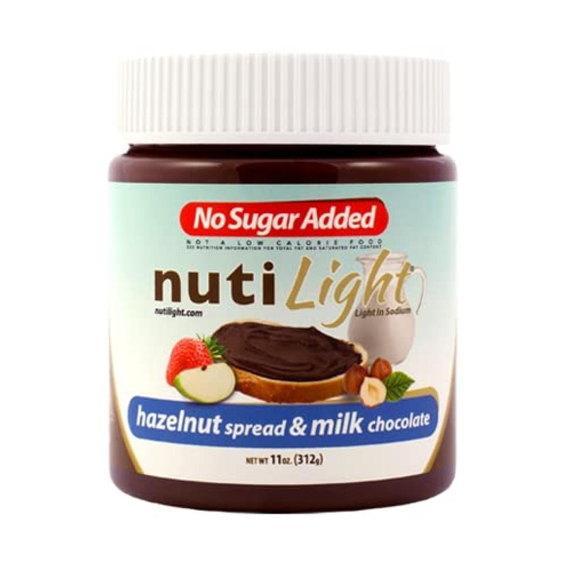 Nutilight Sugar-Free Hazelnut Spread & Milk Chocolate – Keto, Diabetic, Vegan, Kosher – 100% Natural, Cholesterol-Free – 11 oz