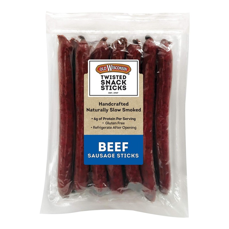 Old Wisconsin Beef Deli Sticks – 5 oz Package | High-Quality Snack for On-the-Go