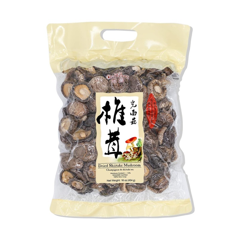 ONETANG Dried Shiitake Mushrooms 16 Oz – Rehydrate Quickly, Soft Texture, Fresh Flavor – Stemless, Vacuum Sealed – 2022 New Black Mushrooms 1 LB (Holiday Gifts)