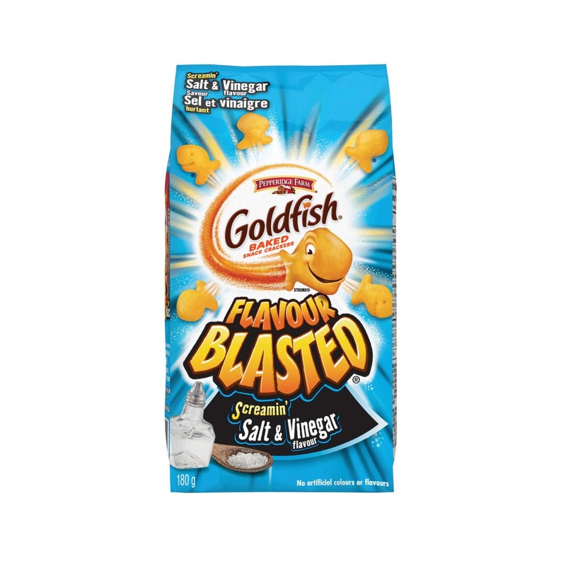 Pepperidge Farm Goldfish Salt and Vinegar Flavour Blasted Crackers 6.34 oz – Imported from Canada