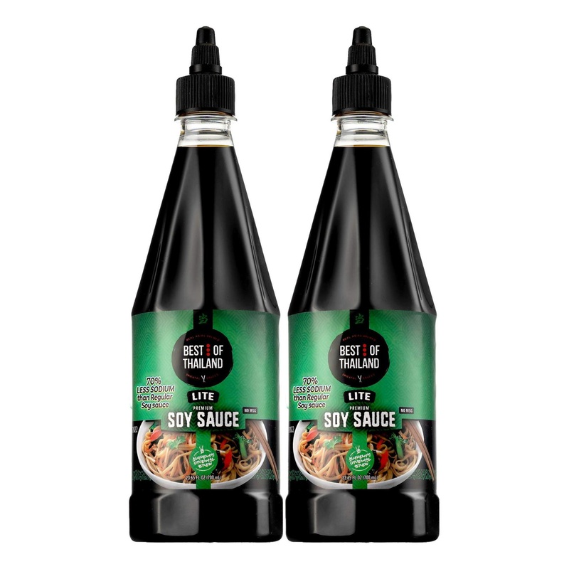 Premium Low Sodium Lite Soy Sauce 23.65oz – Authentic Asian-Brewed Marinade for Fish, Meat & Vegetables – 2 Pack | No MSG, Kosher