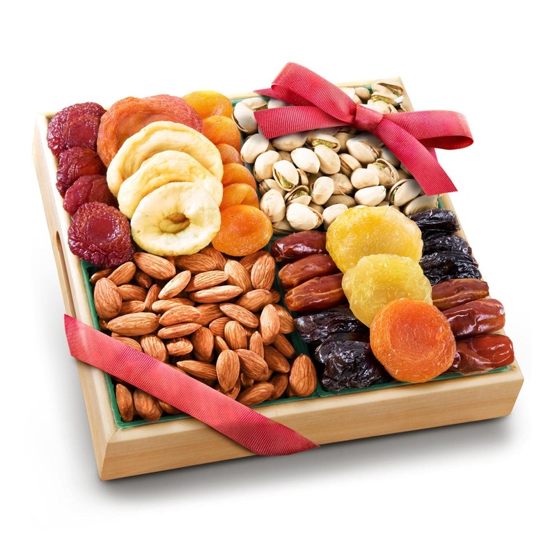 Premium Pacific Coast Dried Fruit & Nut Tray Gift – 26 oz | Healthy Snack & Gourmet Platter for Holidays, Birthdays & Business