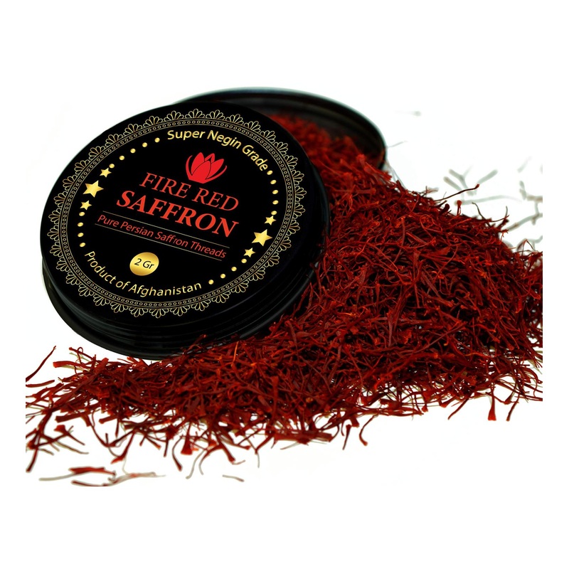 Premium Saffron Threads – Pure All Red Super Negin Grade Spice for Tea, Paella, Golden Milk, Rice & Risotto – 2g