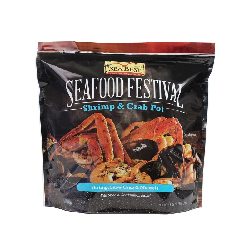 Sea Best Seafood Festival Shrimp and Crab Pot – 3lb | Fresh and Delicious Seafood Mix
