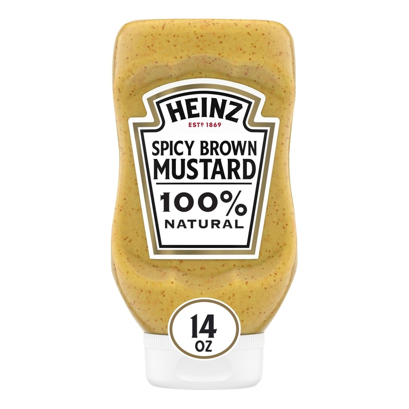 Heinz Spicy Brown Mustard 14 oz – Tangy and Bold Flavor | Shop Now!