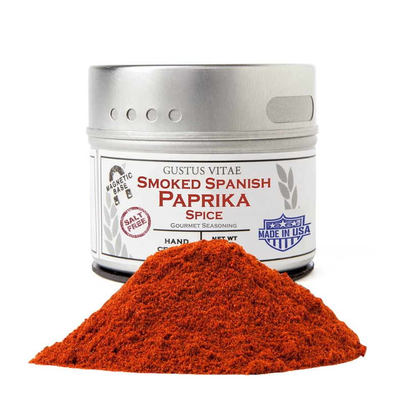 Organic Smoked Spanish Paprika in Magnetic Tin – Non GMO, Sustainable, USA Grown, All Natural, Non-Irradiated – 1.6 Oz Net Weight