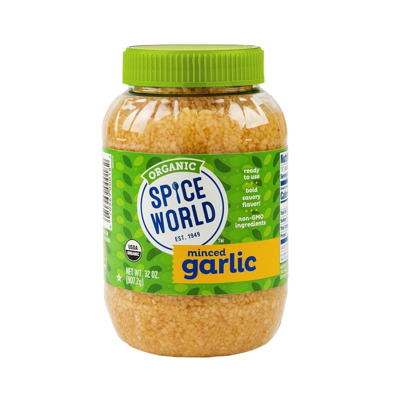 Spice World Organic Garlic Minced – 32 oz Large Container