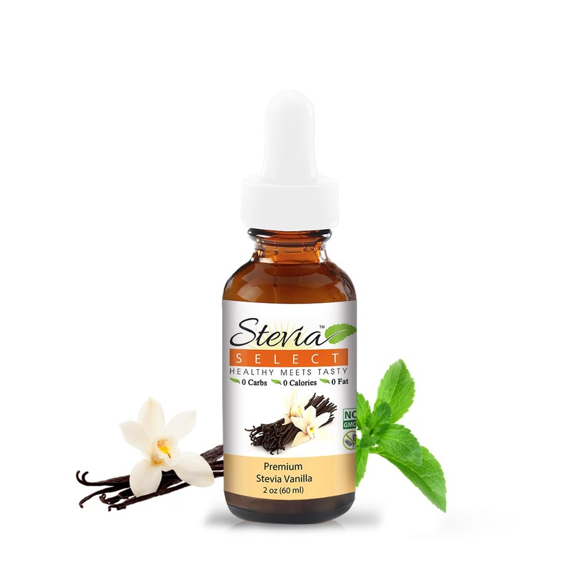 Stevia Select Vanilla Liquid Stevia Drops – Zero Calorie Keto Friendly Sweetener – 2 Oz