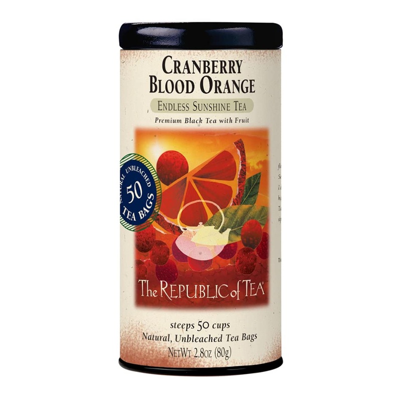 The Republic of Tea Cranberry Blood Orange Black Tea – 50 Tea Bags
