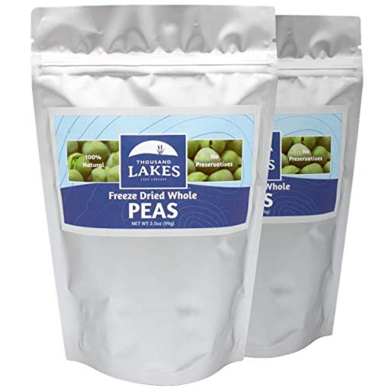 Thousand Lakes Freeze Dried Whole Peas 2-pack – 7.0 oz Total, 100 Peas, No Salt or Preservatives