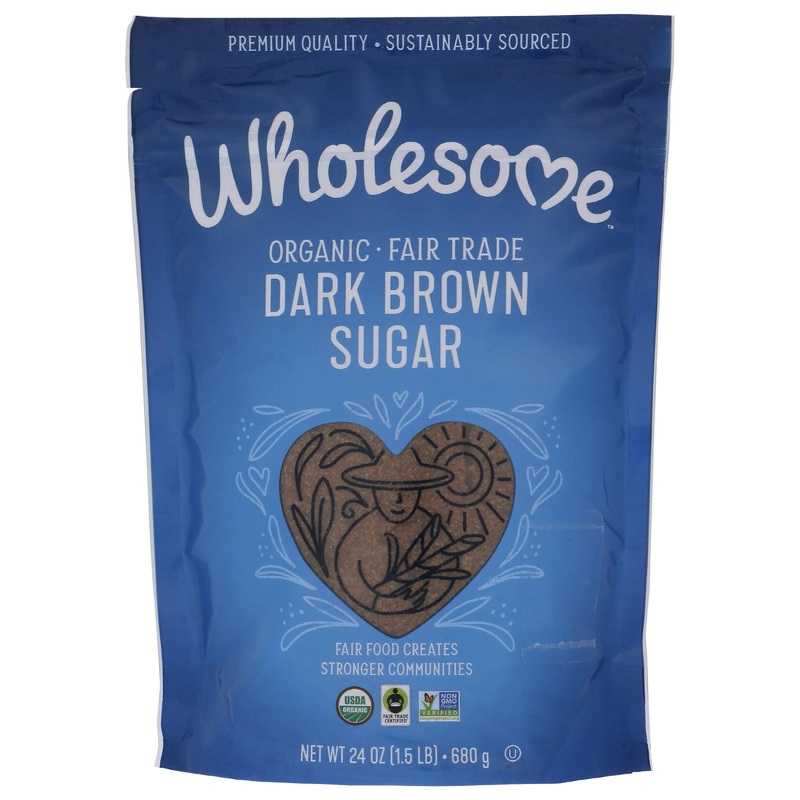 Organic Dark Brown Sugar – 24 oz | Natural Sweetener for Baking & Cooking