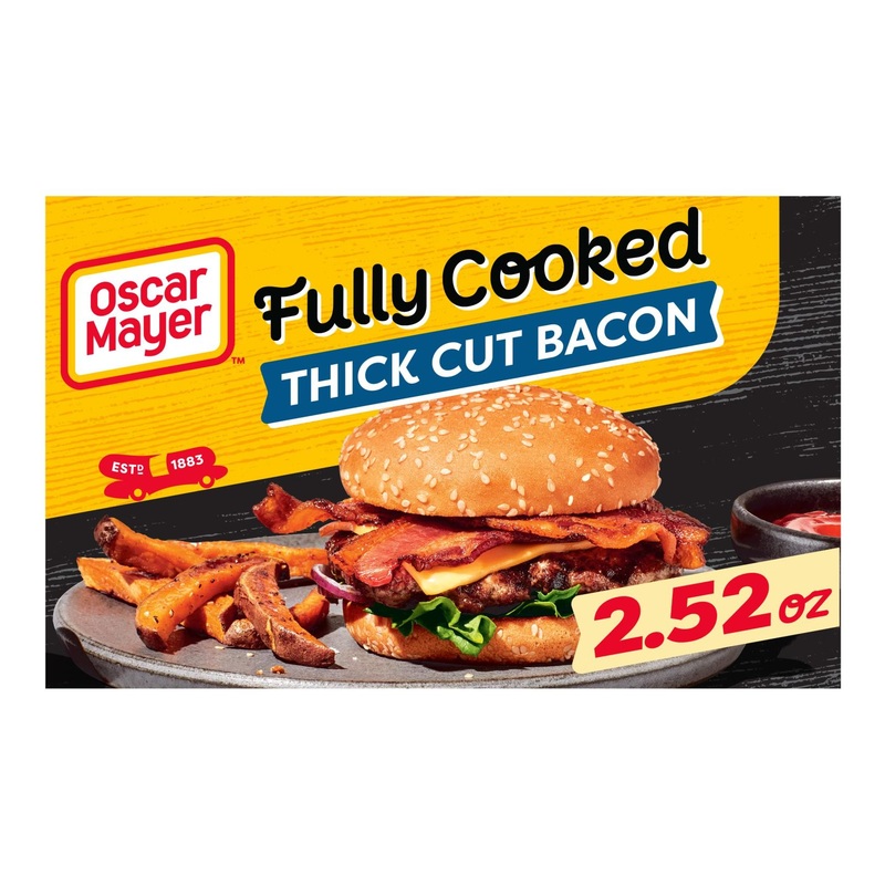 Oscar Mayer Fully Cooked Thick Cut Bacon – 2.52 oz Box (7-9 slices)
