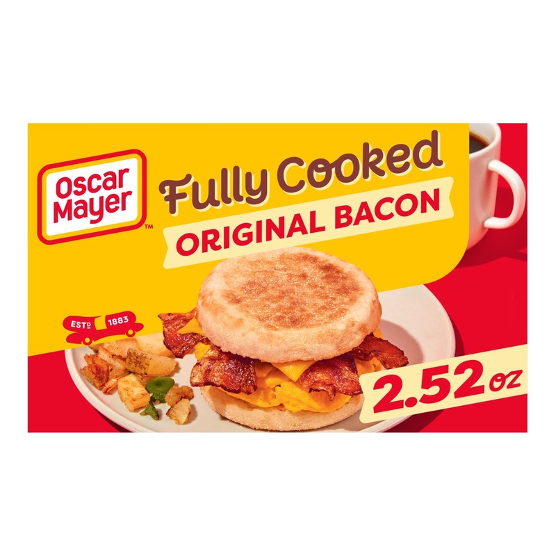 Oscar Mayer Original Fully Cooked Bacon, 2.52 oz Box – 9-11 Slices