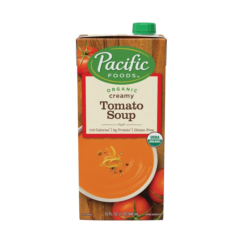 Pacific Foods Organic Creamy Tomato Soup – 32oz Resealable Carton