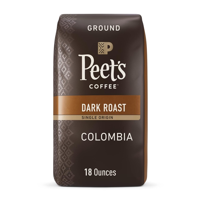 Peet’s Coffee Dark Roast Ground Coffee – 18oz Bag, Single Origin Colombia