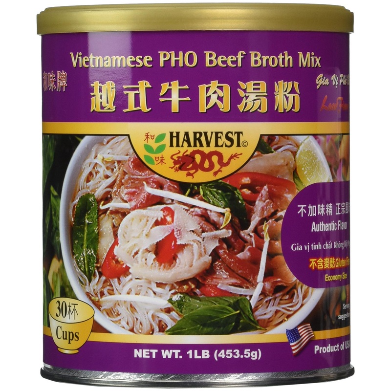 PHO Beef Broth Mix (Gluten Free) by Harvest2000 1 Pound (Pack of 1)