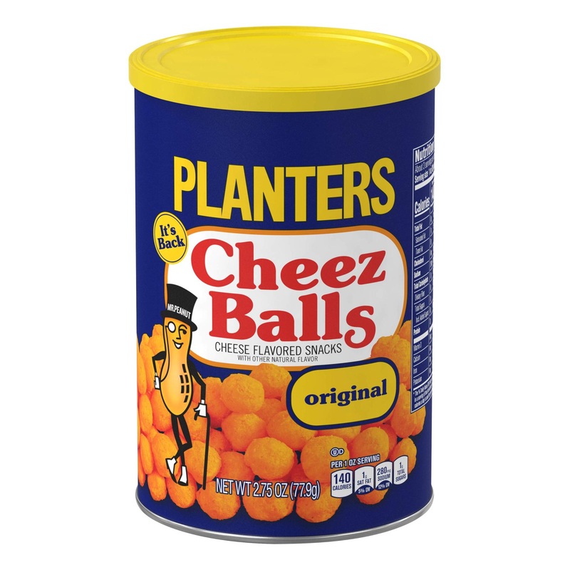 Planters Original Cheez Balls – 2.75 oz Canister | Cheese Flavored Snacks