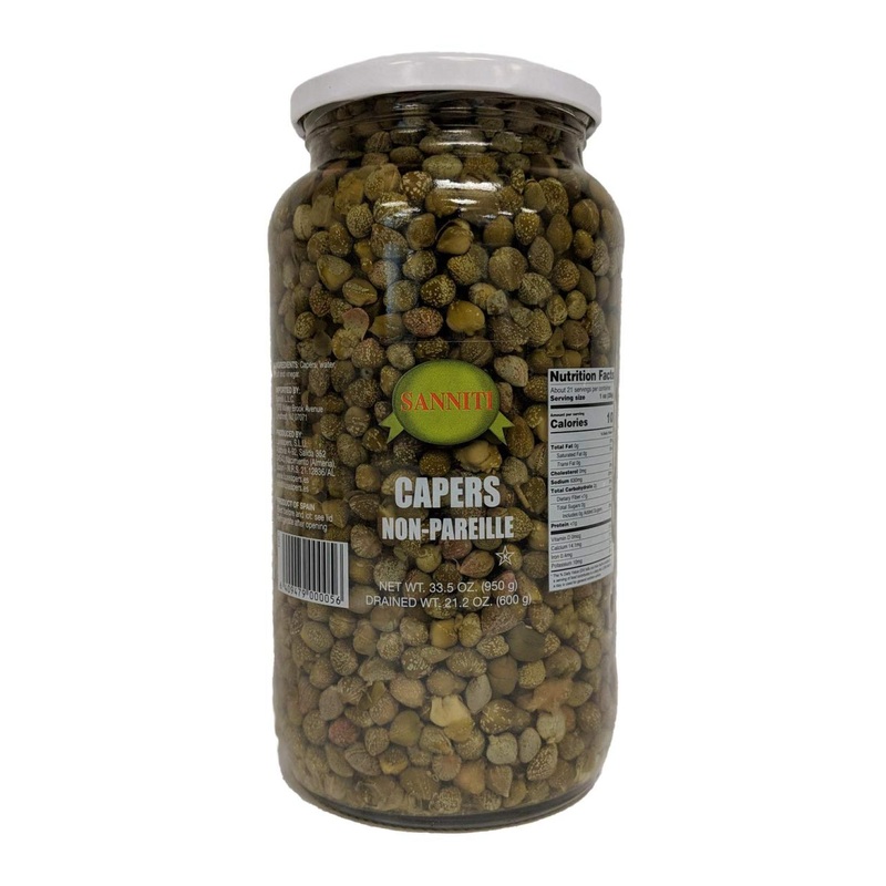 Sanniti Spanish Non Pareil Capers – 33.5 oz