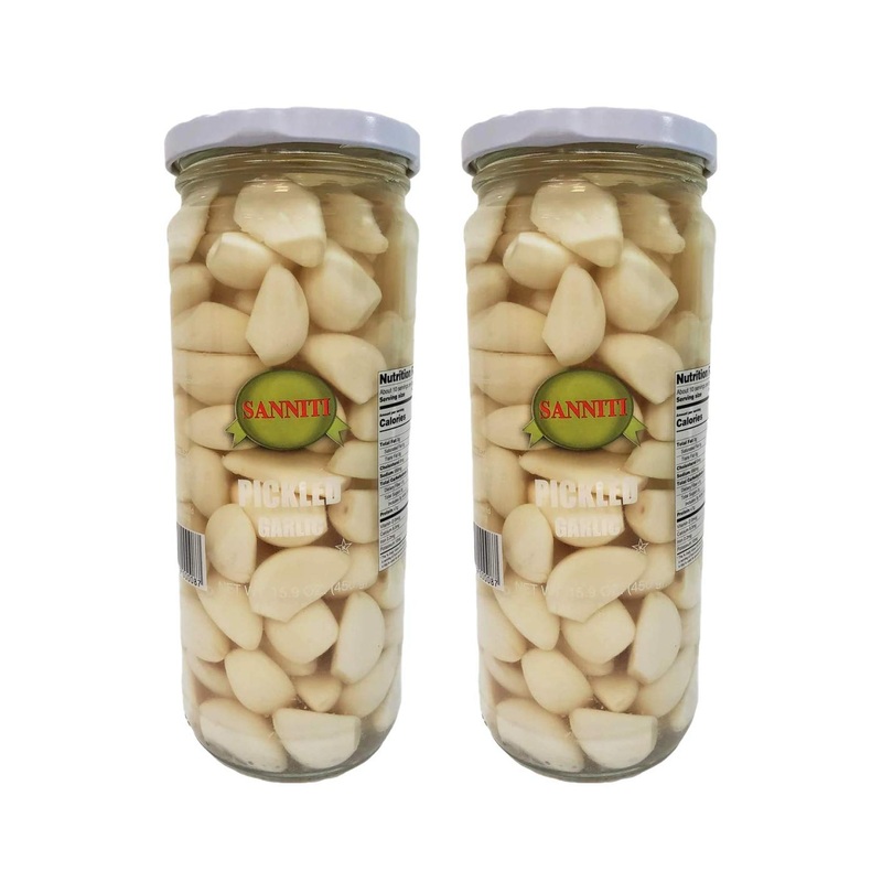 Sanniti Spanish Pickled Garlic 15.9oz (2 Pack) – Premium Quality