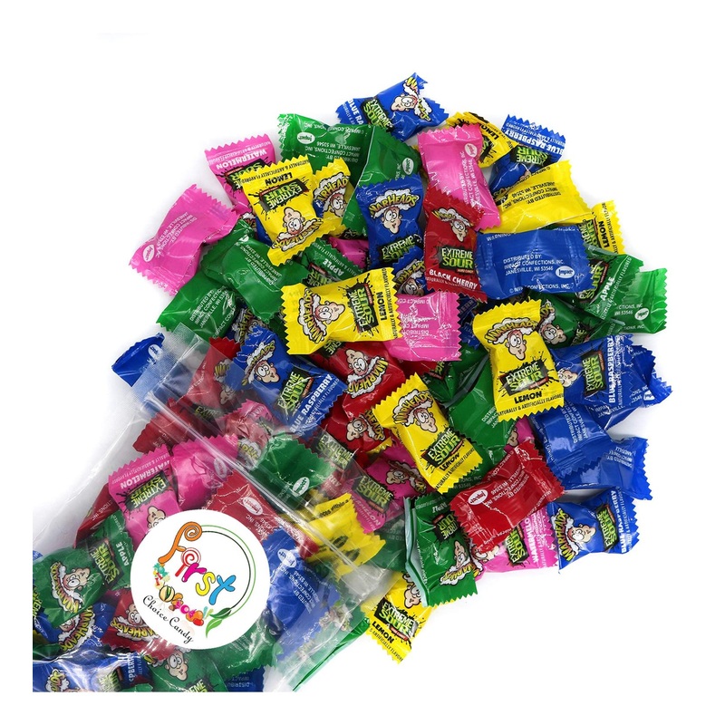 Warheads Extreme Sour Hard Candy Assorted Flavors – 2 Pound Regular Mix (Pack of 1)