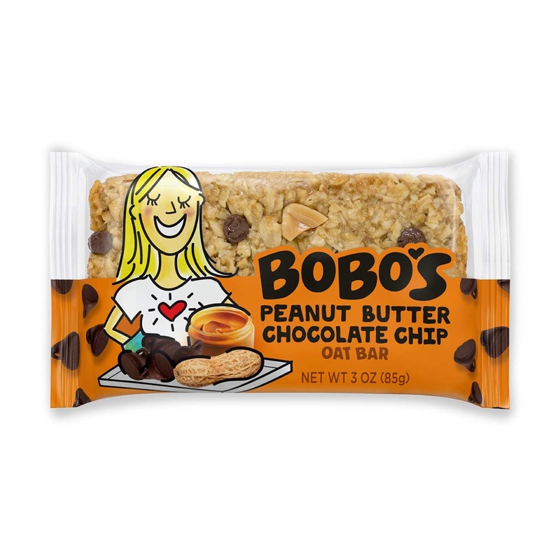Bobo’s Oat Bars (Peanut Butter Chocolate Chip, 12 Pack) – Gluten Free Whole Grain Vegan Snack Bars, 3 oz each – Made in USA