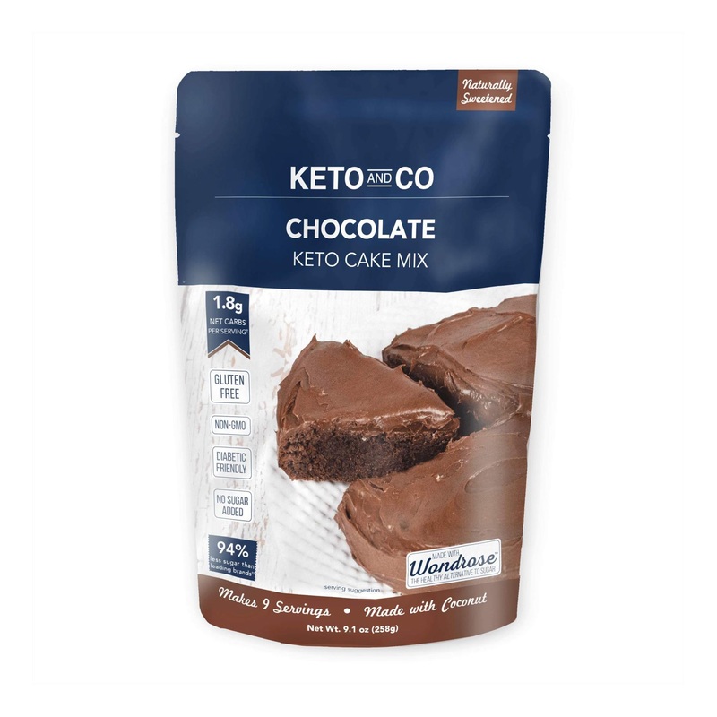Chocolate Keto Cake Mix – Low Carb, Gluten Free, 1.8g Net Carbs | Keto and Co 9.2 oz