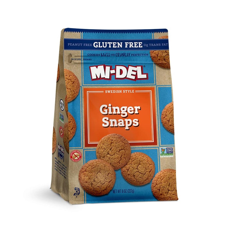 Mi-Del Gluten Free Swedish Ginger Snaps – 8 oz (Pack of 1) | Delicious & Healthy Cookies