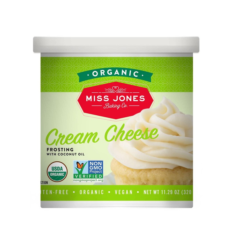 Miss Jones Baking Organic Vegan Cream Cheese Buttercream Frosting – 11.29 oz for Icing & Decorating