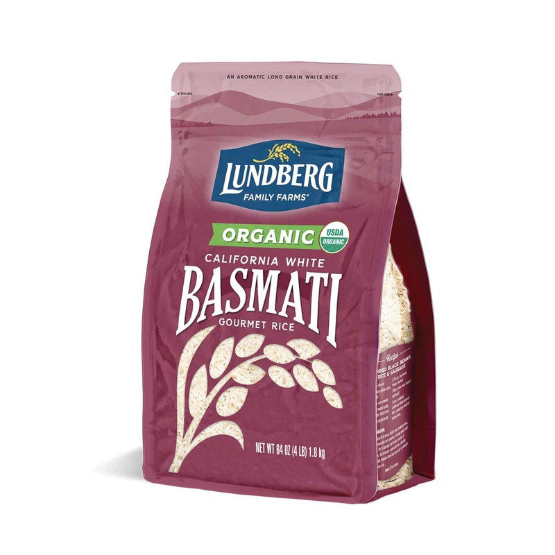 Organic California White Basmati Rice – Gluten-Free, Non-GMO, Vegan | Lundberg Family Farms (64 oz)