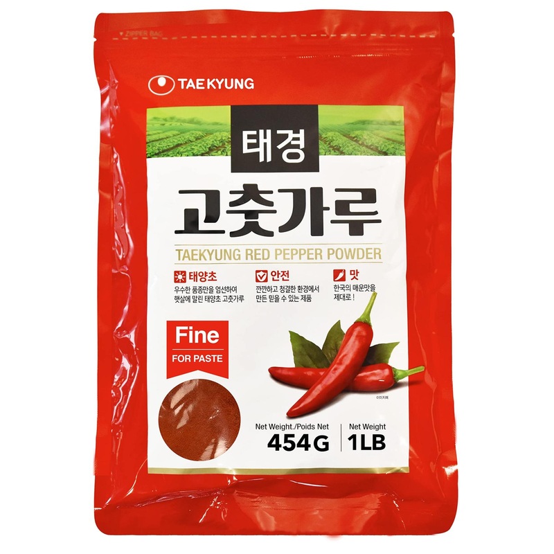 Taekyung Chili Powder 1LB – Korean Gochugaru for Paste, Red Pepper Spice Seasoning – MSG Free