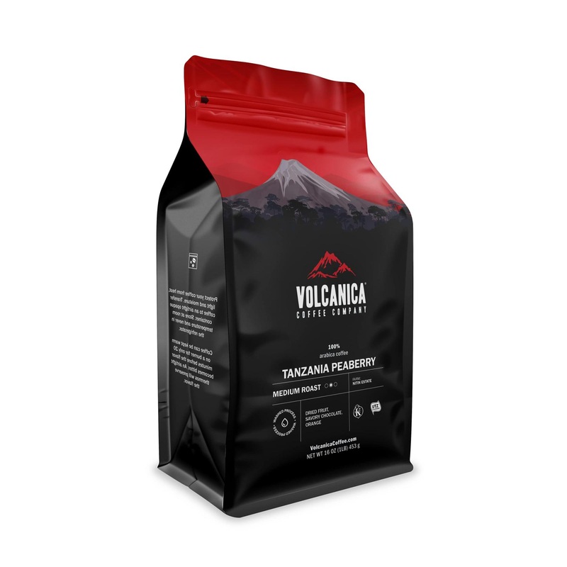 Tanzania Peaberry Coffee – Mount Kilimanjaro Fresh Roasted 16oz Whole Bean | Tanzanian Peaberry 1lb