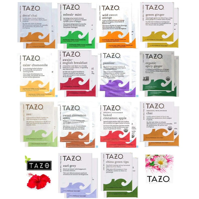 Tazo Tea Bags Sampler Assortment Gift Box – 42 Count – 14 Flavors including Passion Fruit, Awake, English Breakfast, Green Tea, Chai, Herbal Tea – Perfect Variety Pack