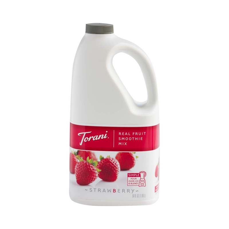 Torani Real Fruit Smoothie Mix Strawberry 64oz – Pack of 1 | Delicious Strawberry Flavor