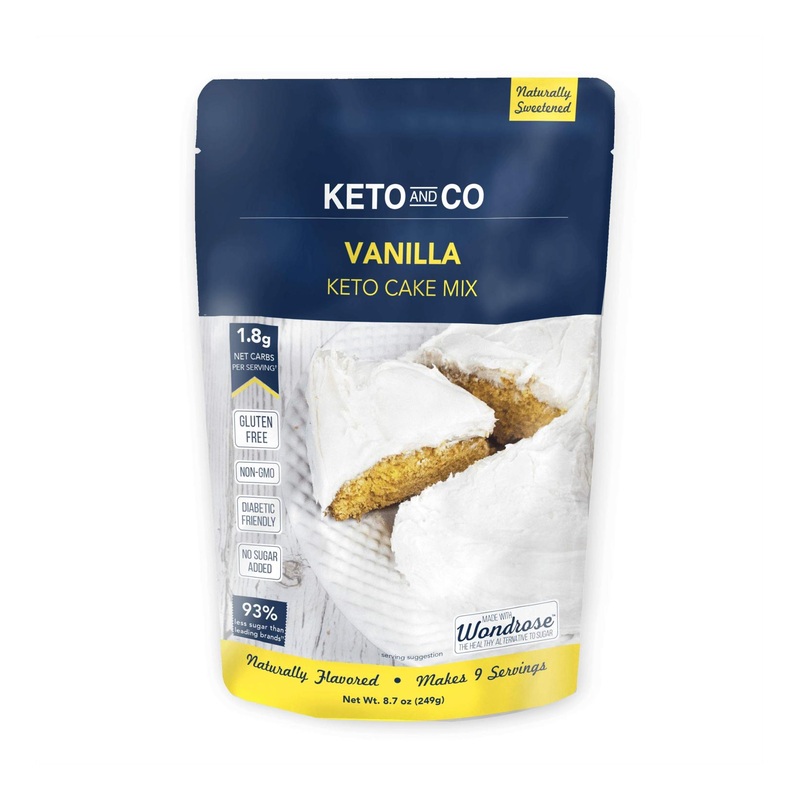Vanilla Keto Cake Mix – 1.8g Net Carbs, Gluten Free, Low Carb – Keto and Co (8.7oz)