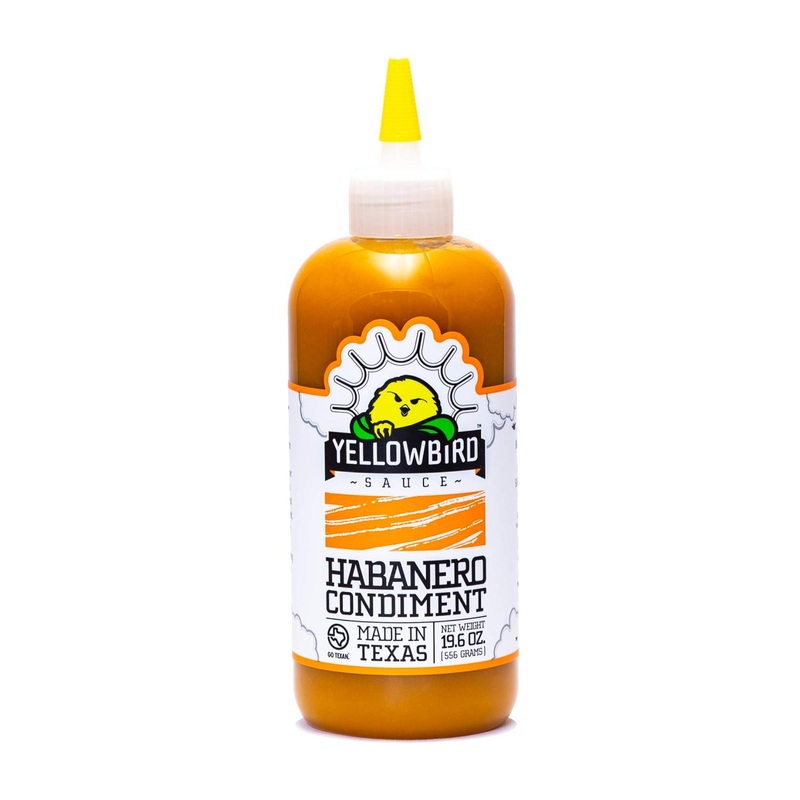 Yellowbird Habanero Hot Sauce – Plant-Based, Gluten-Free, Non-GMO – Spicy Pepper Sauce with Garlic & Tangerine – 19.6 oz