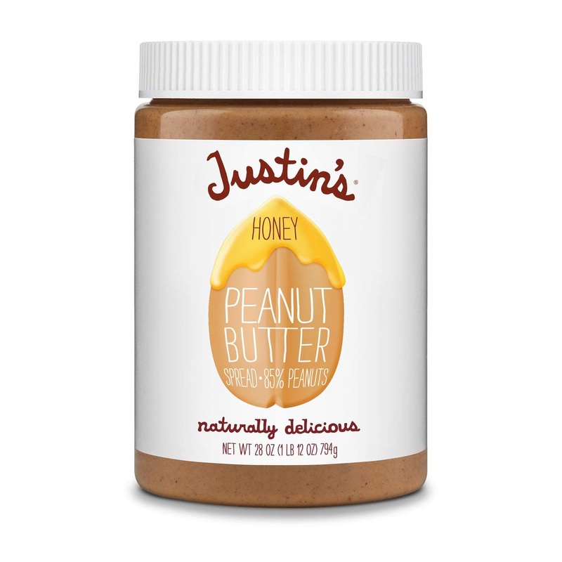 Justin’s Honey Peanut Butter – No Stir, Gluten-Free, Non-GMO, 28oz Jar