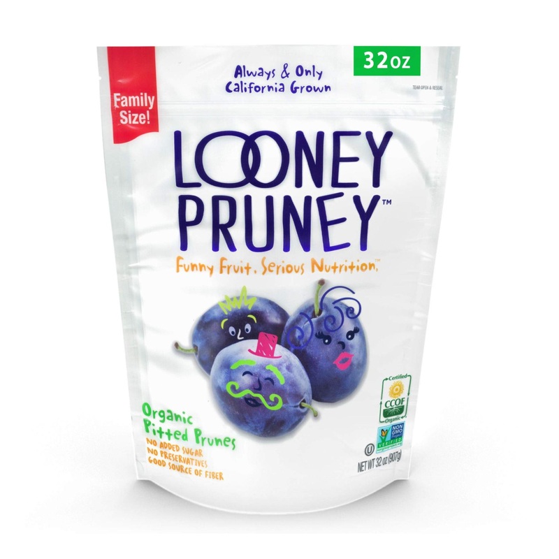 Looney Pruney Organic Pitted Dried Prunes for the Entire Family  Always California-Grown  Kosher  No Added Sugar & No Preservatives (32 oz)