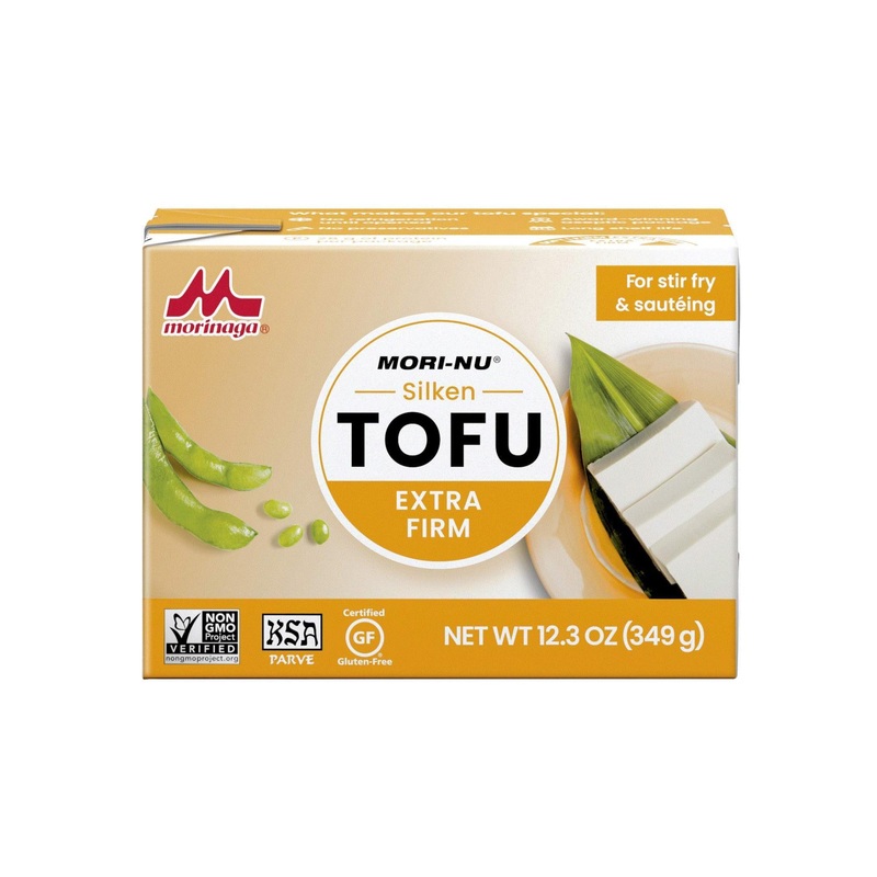 Mori-Nu Extra Firm Silken Tofu | Vegan, Gluten-Free, Low Fat | 12 Packs of 12.3 oz | Non-GMO, Kosher, Plant Protein