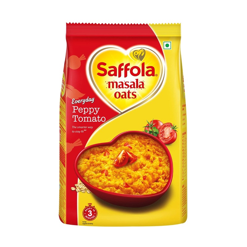Saffola Masala Oats Peppy Tomato 500g (17.63oz) – Vegetarian | Buy Online